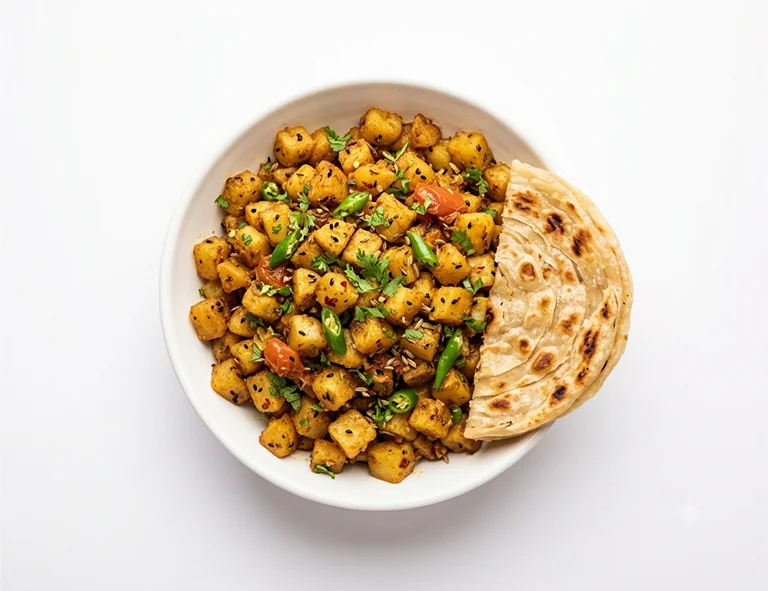 Chatpati Achari Aloo (Crispy Breakfast Potatoes)