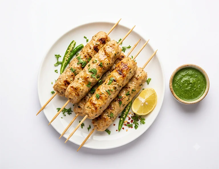 Chicken Reshmi Seekh Kabab