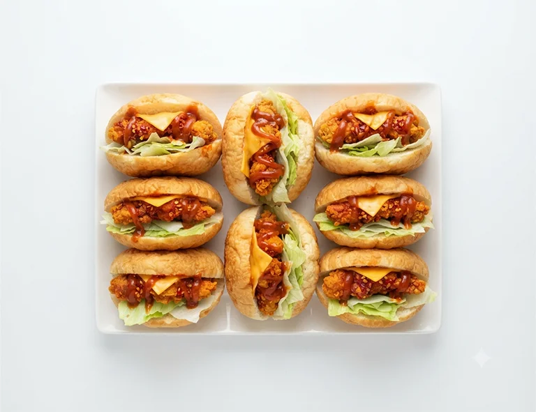 Hot Chilli Chicken with Airfried Bun Pockets