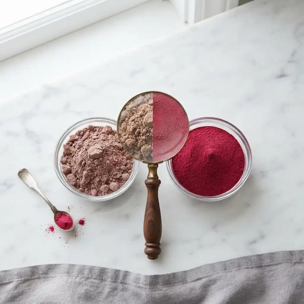 Pure vs Fake Beetroot Powder Comparison