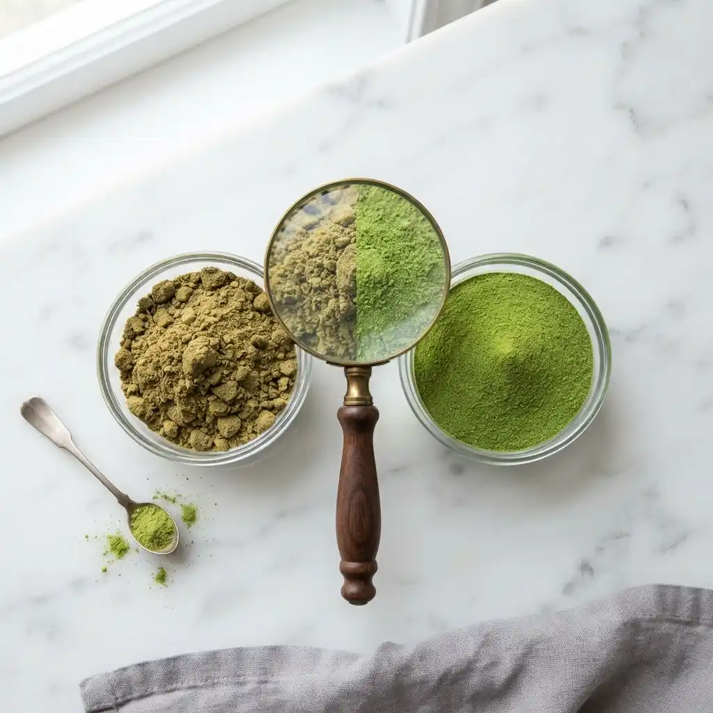 Pure vs Fake Green Chilli Powder Comparison