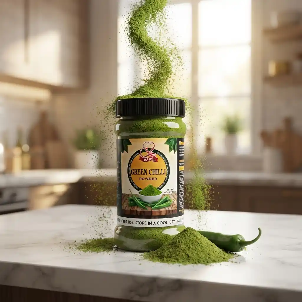 Kaaf Foods Premium Green Chilli Powder Process