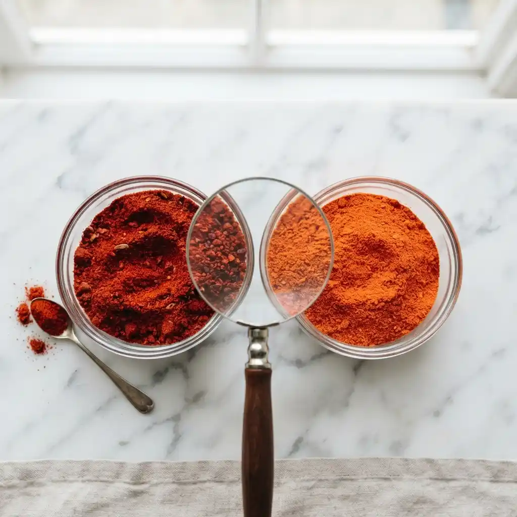 Pure vs Fake Red Chilli Powder Comparison