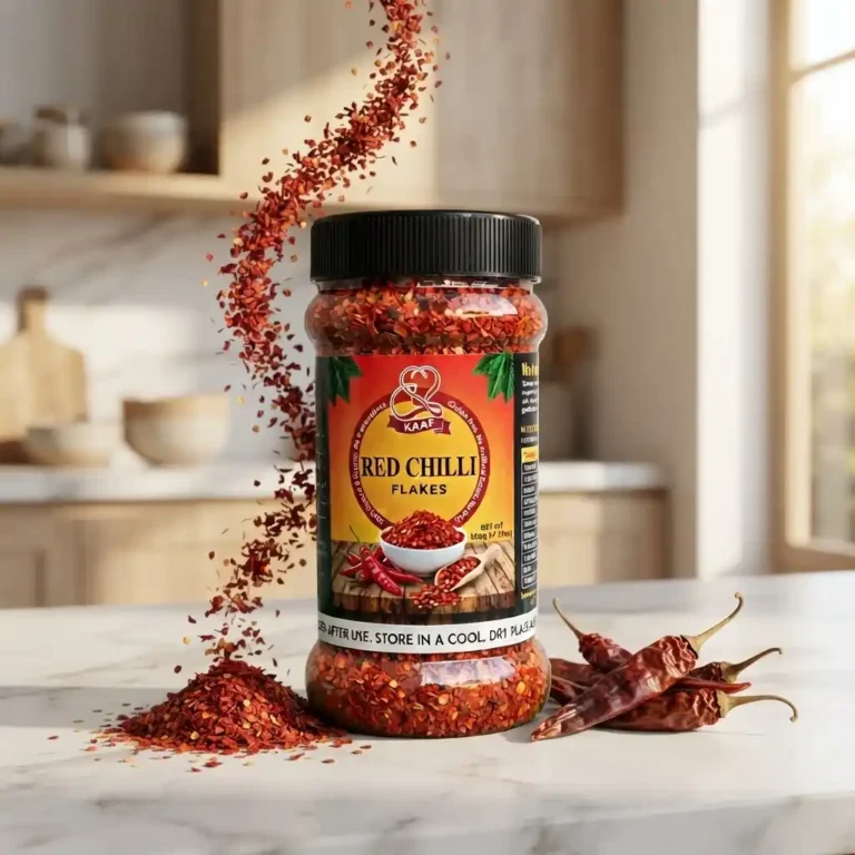 From Sun-Drenched Fields to Your Table: The Artisanal Red Chilli Flakes by Kaaf Foods™
