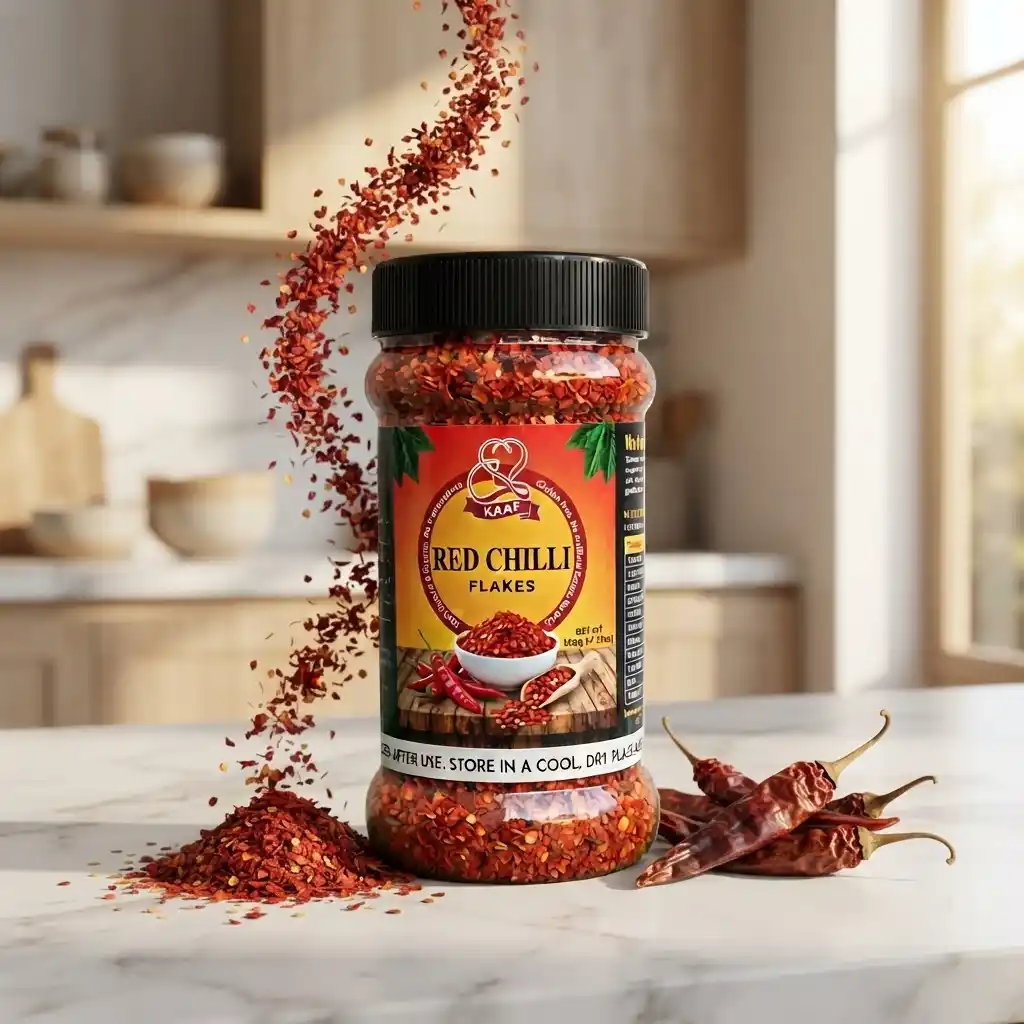 Kaaf Foods Premium Red Chilli Flakes Process